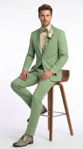 Mens Sage Green Wedding Tuxedo, Shawl Lapel Formal Groom Prom Tuxedo Suit