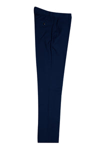 "Men's Vested One-Button Peak Lapel Navy Blue Suit by Stacy Adams"