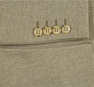 Half Canvas Slim Fit Blazer in Khaki