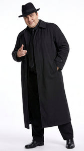 Men’s Undertaker Inspired Black Trench Coat – WWE Wrestling Style Long Full-Length Overcoat