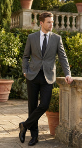 Men’s Charcoal Grey Pinstripe Blazer – Classic Tailored Formal Jacket for Business, Professional Wear Sportcoat