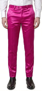Mens Solid Color Shiny Satin Dress Pants 6VP1010