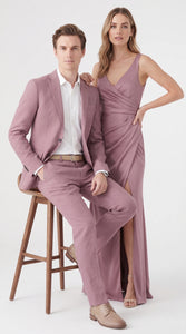 Men’s Mauve 2-Piece Suit – Two-Button Wedding, Prom and Business Suit