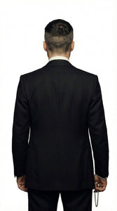 Mens Black Tuxedo Blazer – Peaky Blinders Thomas Shelby Inspired Classic Formal Blazer for Men Vintage British Style Jacket