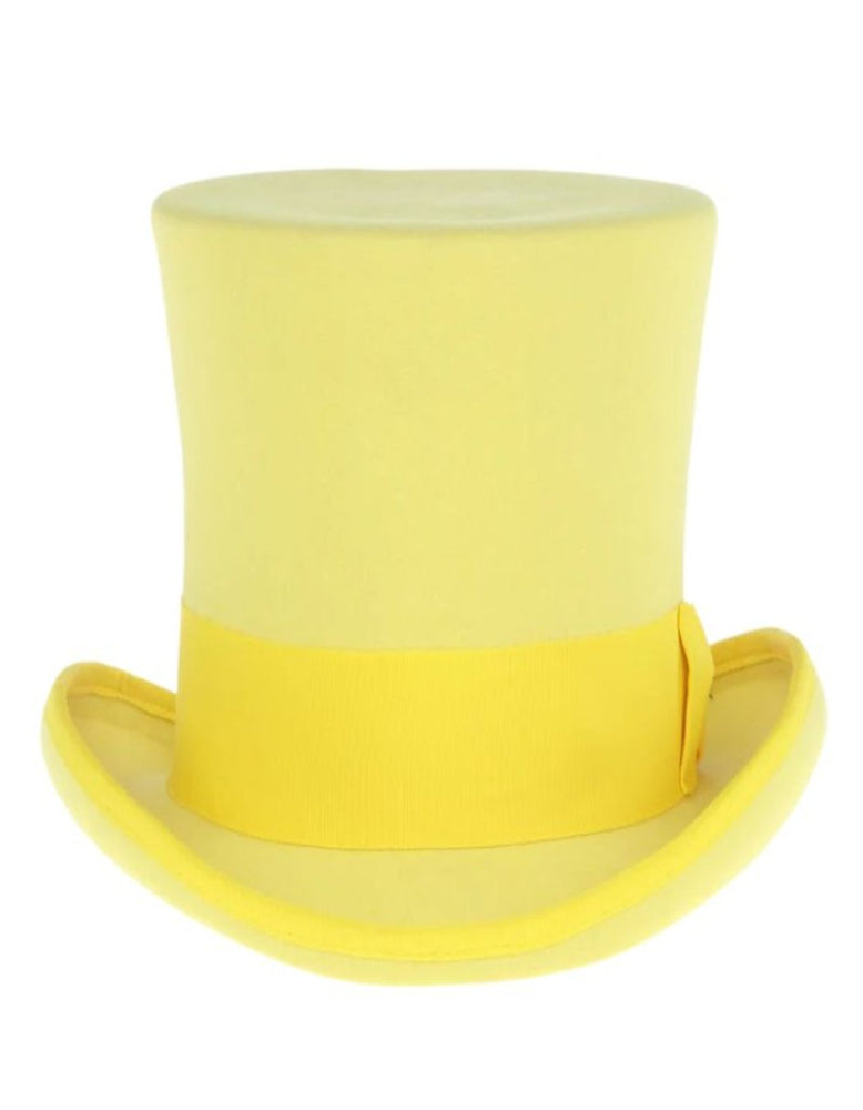 Victorian Steampunk Top Hat - 1800 19th Century - Dressy Loden Felt Top Mustard Hat