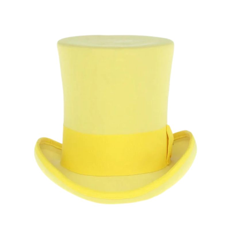 Victorian Steampunk Top Hat - 1800 19th Century - Dressy Loden Felt Top Mustard Hat