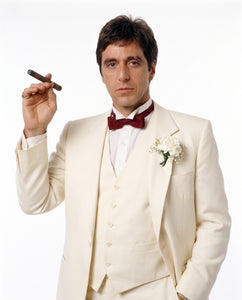 Tony Montana’s Ivory Vested Suit – Classic Ivory 3 Piece Suit for Wedding, Formal and Evening Wear