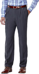 Mens E-Clo Repreve Classic Fit Pleat Front Dress Pant with Hidden Expandable Waistband