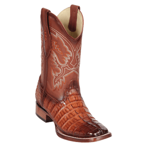 Los Altos Caiman Tail Exotic Ankle Boots Faded Cognac - Faded Cognac