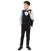 New Perry Ellis Boys Black Tuxedo Set, Solid 5-Piece Black Shawl Collar - Men's Tuxedo USA