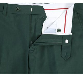 Mens Basic Two Button Classic Fit Suit with Optional Vest in Hunter Green