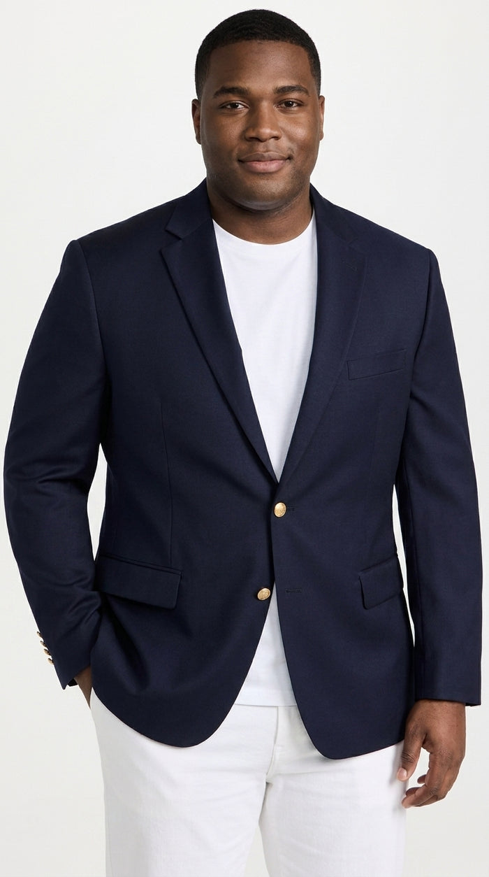 Men’s Navy Blue Club Blazer with Gold Buttons – Ted Lasso Inspired Classic Sport Coat
