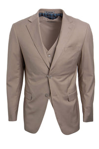 Men's tan Stacy Adams 2-btn Vested Classic Fit Suit
