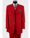 Mens 3 Button Peak Lapel Fashion Suit in Red - Men's Tuxedo USA