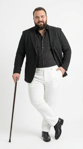 Men’s Black Seersucker Blazer – Textured Two-Button Notch Lapel Formal & Summer Sport Jacket in Black Tone-on-Tone Cotton Fabric