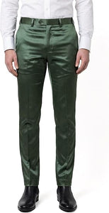 Mens Solid Color Shiny Satin Dress Pants 6VP1010