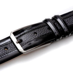 Mezlan Leather & Deerskin Belt - Luxury Italian Crafted