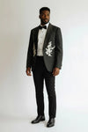 Black and Silver Suit