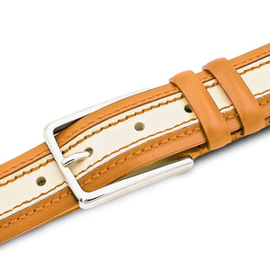 Mezlan Two-Tone Leather Belt for Men