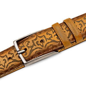 Mezlan Laser-Print Calfskin Belt