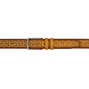 Mezlan Laser-Print Calfskin Belt