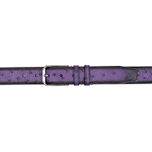 Mezlan Ostrich Leather Belt - Luxurious Italian Craftsmanship
