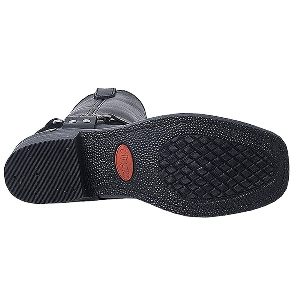 Dingo Black Leather Biker Boots