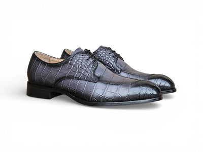 Carrucci Allen II Derby: Embossed Split Toe Leather Shoe