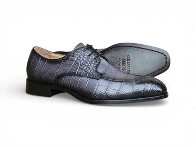 Carrucci Allen II Derby: Embossed Split Toe Leather Shoe