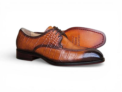 Carrucci Allen II Derby: Embossed Split Toe Leather Shoe