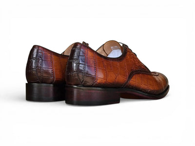 Carrucci Allen II Derby: Embossed Split Toe Leather Shoe