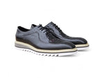 Carrucci Derby: Alligator Embossed Leather Shoes
