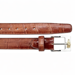 Belvedere Cognac Alligator Belt - Luxury Leather Belt
