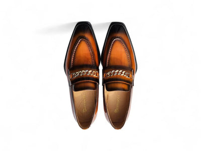Carrucci Amber Patent Leather Chain Loafers