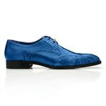 Belvedere Antonio Royal Blue Genuine Crocodile Leather Shoe