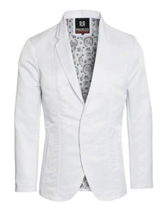 Men’s White Western Blazer – Slim Fit Shiny Finish Casual & Formal Party Jacket