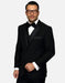 Statement Men's Black with Black Lapel Vest 100% Wool Tuxedo - Men's Tuxedo USA