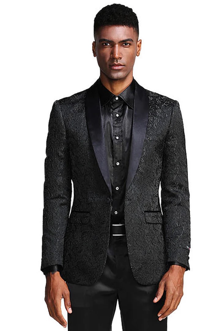 Black prom tuxedo main image 0