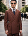 2PC Italian Super 200's Wool Suit Modern Fit in Copper