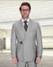 2PC Italian Super 200's Wool Suit Modern Fit in Gray