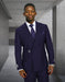 2PC Italian Super 200's Wool Suit Modern Fit in Navy