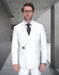 2PC Italian Super 200's Wool Suit Modern Fit in White
