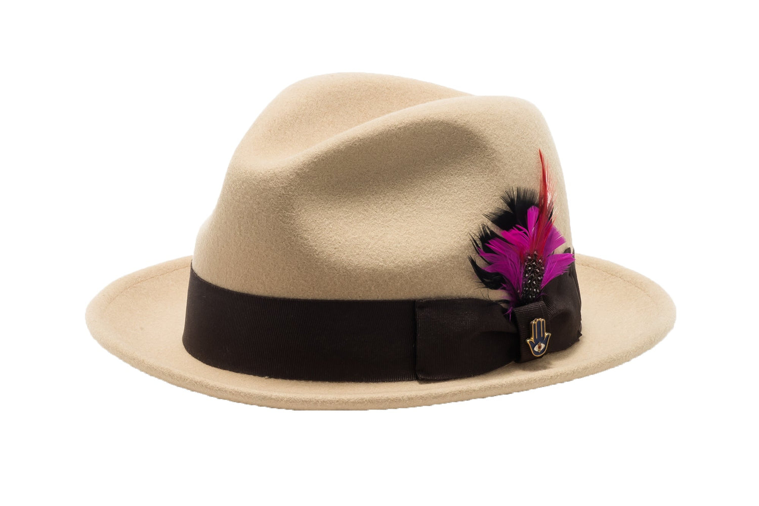 Tan Brooks Trilby 100% Australian Wool Felt Crushable Hat
