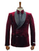Double Breasted Tuxedo Suit  - Slim fitted - Burgundy Suit - Shawl Collar - Men's Tuxedo USA