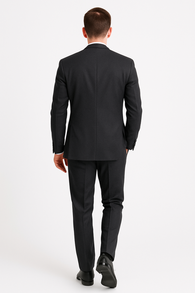 "Milan" Steel Grey Tuxedo Jacket (Separates)