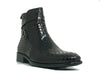 Carrucci Basket Weave Calfskin Buckle Boot - Luxury Brown Leather