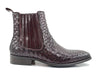 Carrucci Chelsea Boot: Woven Leather, Luxury Style