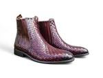 Carrucci Chelsea Boot: Woven Leather, Luxury Style