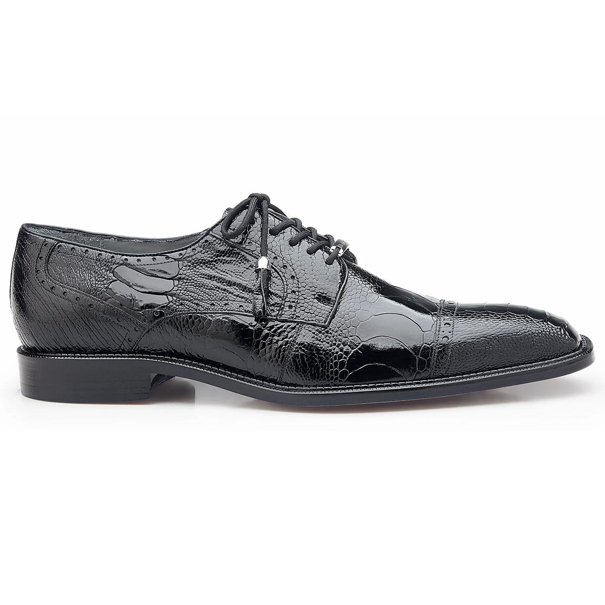 Mens Belvedere Batta Ostrich Cap Toe Derby Dress Shoe in Grey