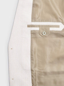 Natural Striped Seersucker Jacket